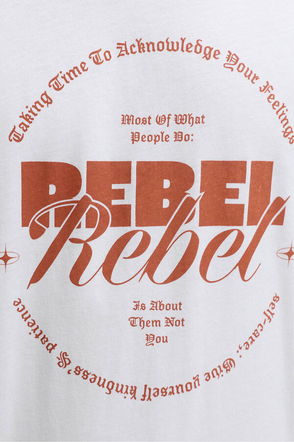 JJ REBEL Camiseta regular fit blanco