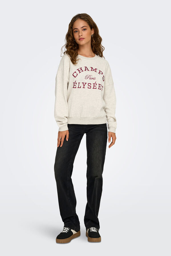 JDY Round neck sweatshirt grey