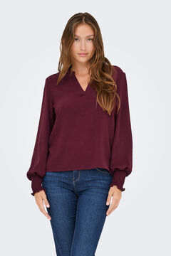 Only Blusa manga larga frunces