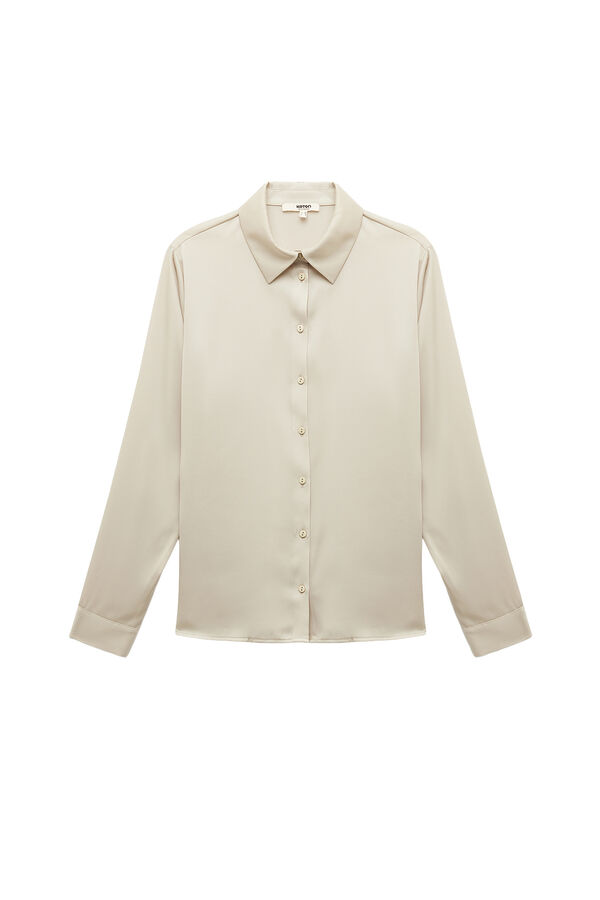 Koton Camisa de sat&eacute;n nude