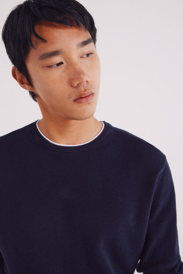 Springfield Textured jumper blue