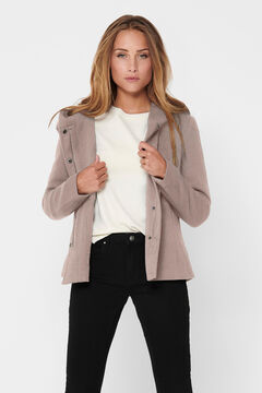 Only Abrigo corto con capucha gris