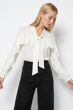 Tiffosi Bow and ruffle blouse