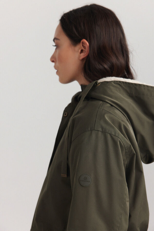Springfield Detachable hood parka printed