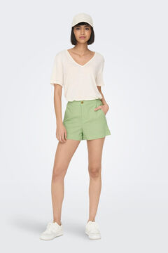 Springfield Mid-rise linen shorts vert