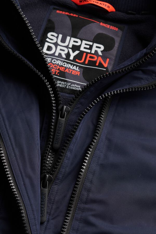 Superdry Hooded windbreaker jacket blue