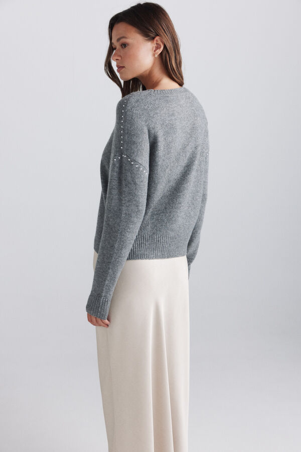 Springfield Studded jumper grey