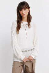 Springfield Pull uni en chenille marron