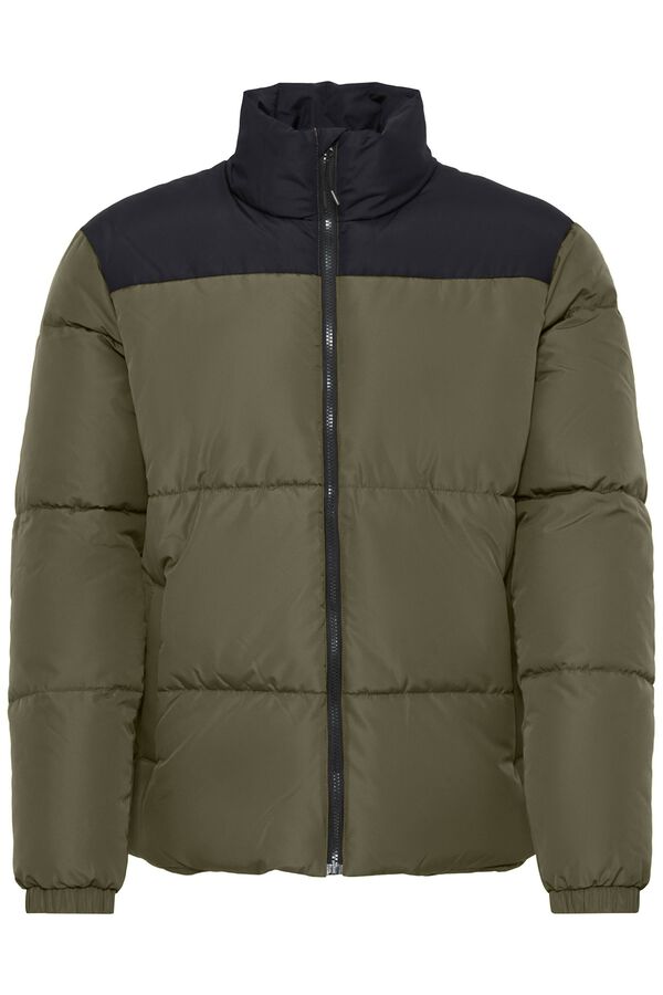 Blend Two-tone puffer jacket beige