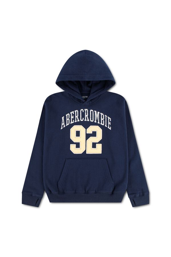 Abercrombie Kids Logo fleece jumper blue