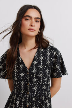 Springfield Printed shirt midi dress