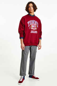 Springfield Sudadera de cuello redondo y logotipo College. College logo crewneck sweatshirt. rojo