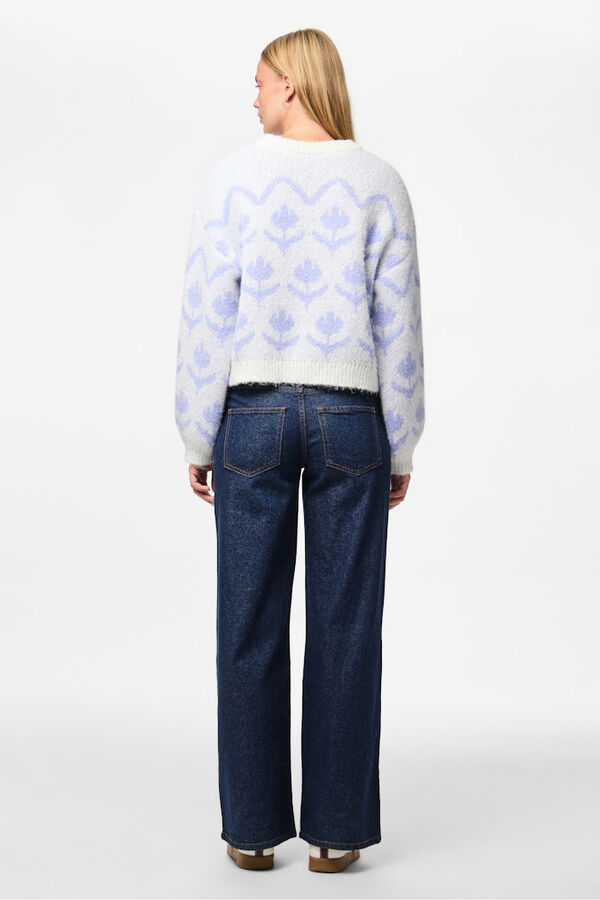 Pieces Floral print round neck sweater printed