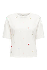 JDY Camiseta manga corta bordada