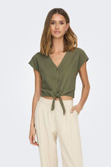 JDY short sleeve shirt beige