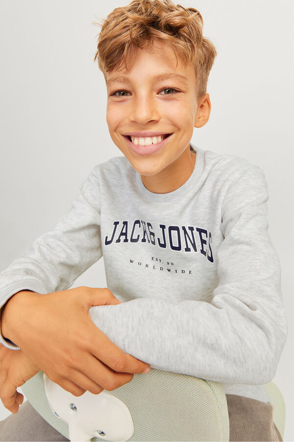 Jack & Jones Junior Regular fit printed sweatshirt white