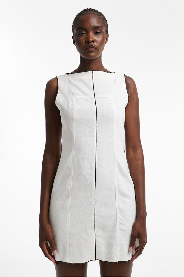 Topshop Linen mini dress pink