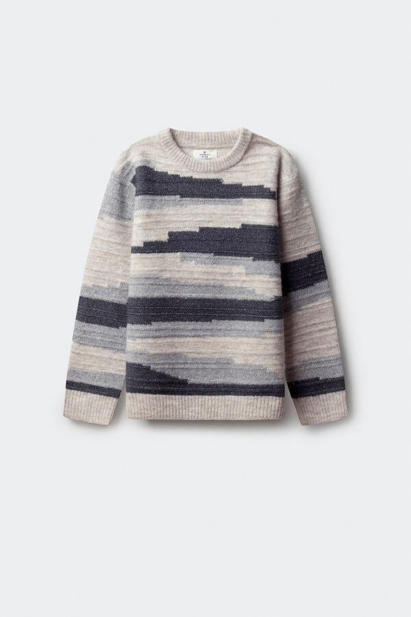 Springfield Kids Camisola com figuras geométricas para meninos azul