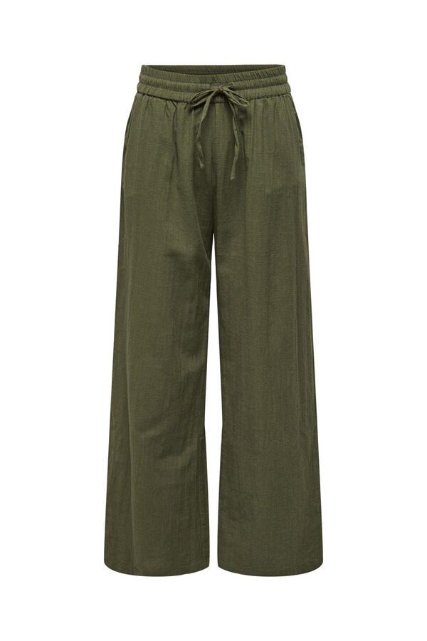 Springfield Long flowing trousers green