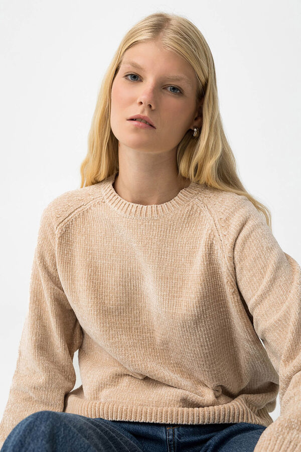 Tiffosi Relaxed Soft Fabric Jumper camel