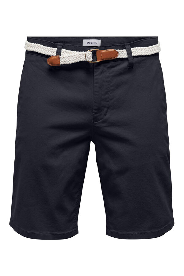 Springfield Bermuda shorts with belt mornarskoplava