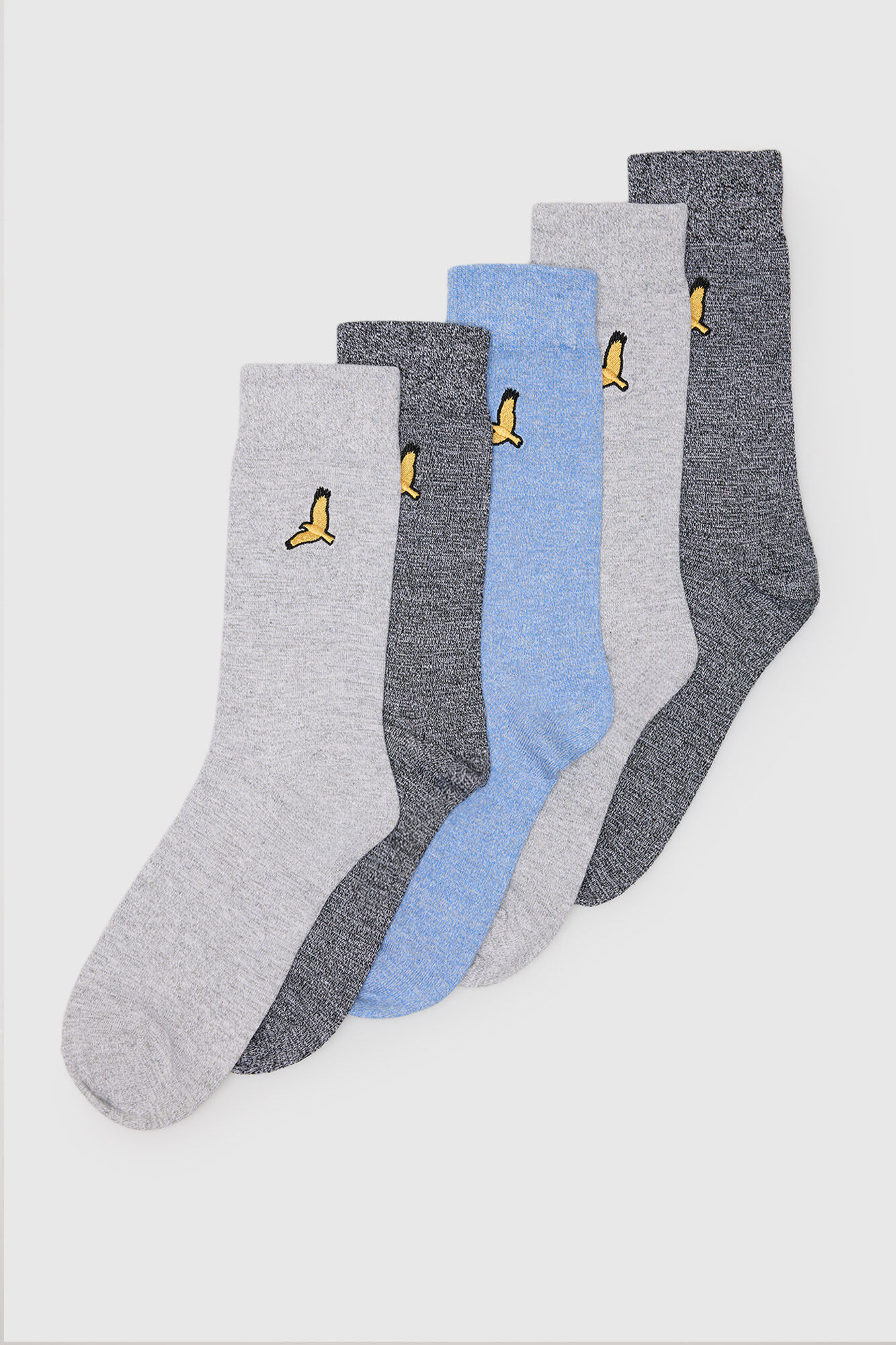 Brave Soul Pack 5 meias soquetes com bordado