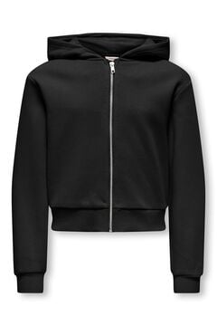 Only Girls Sudadera con capucha y cremallera negro