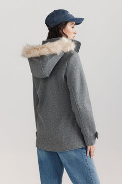 Springfield Midi coat with faux fur hood