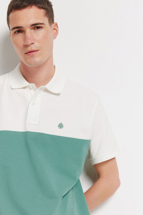 Springfield Piqu&eacute; regular fit polo shirt green