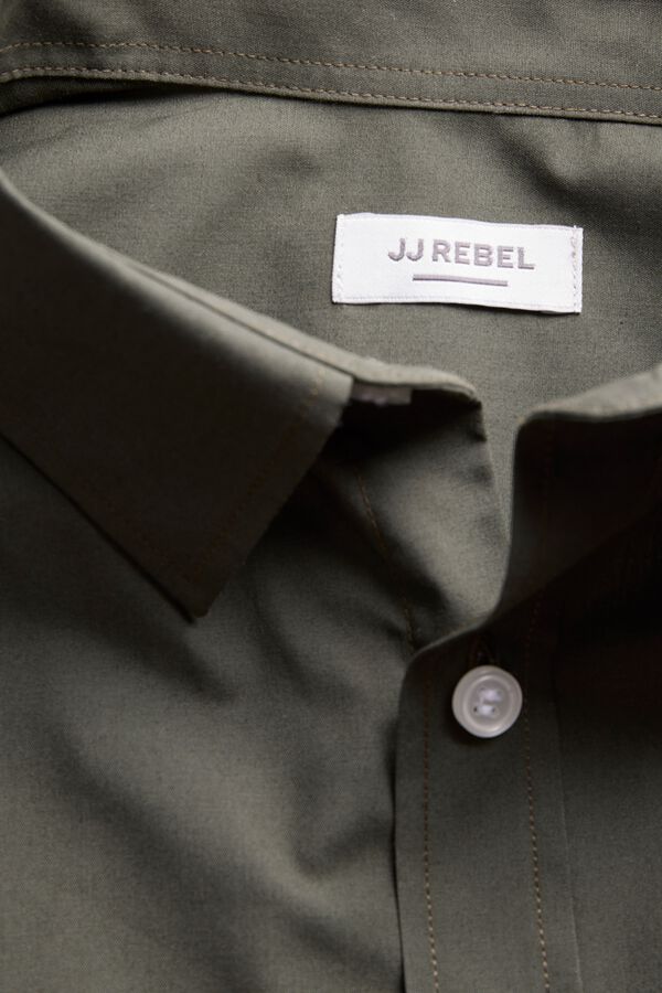 JJ REBEL Serge slim fit shirt green