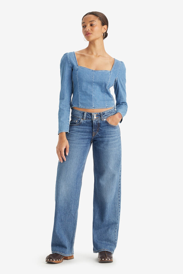 Springfield Superlow™ jeans mediteranskoplava