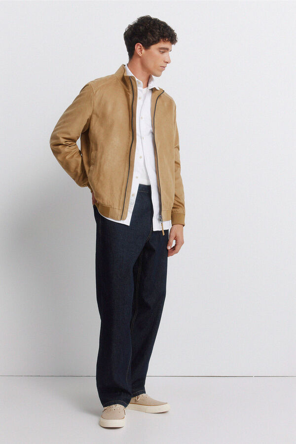 Springfield Cazadora efecto ante beige