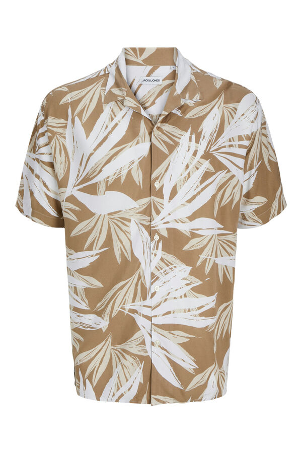 Jack & Jones Camisa relaxed fit manga corta gris