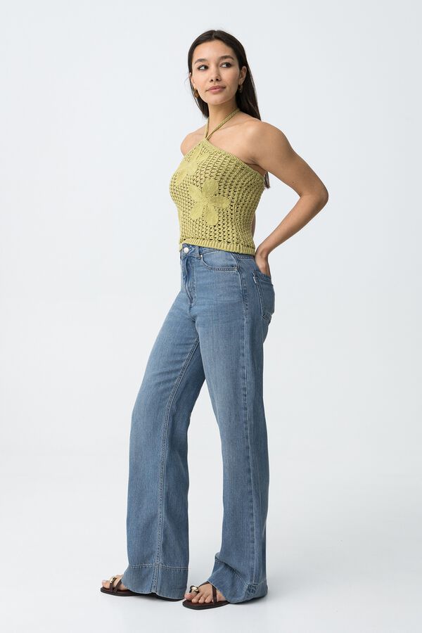 Tiffosi Top tricotado slim verde