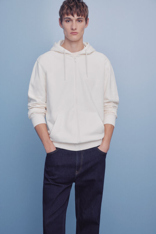 Springfield Straight fit desized wash jeans blue