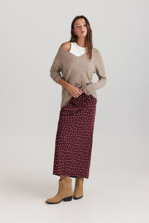 Springfield Oversize V-neck jumper nude
