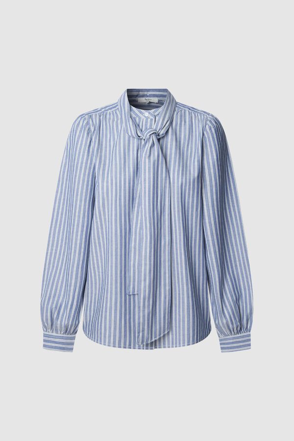 Pepe Jeans Striped Poplin Shirt Plava