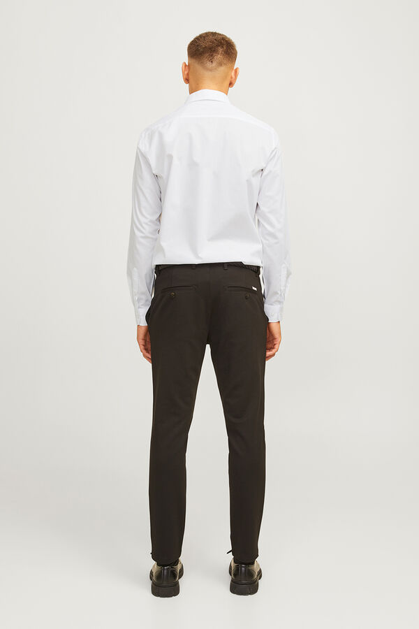 JJ REBEL Schmal geschnittenes, formelles Twill Wei&szlig;