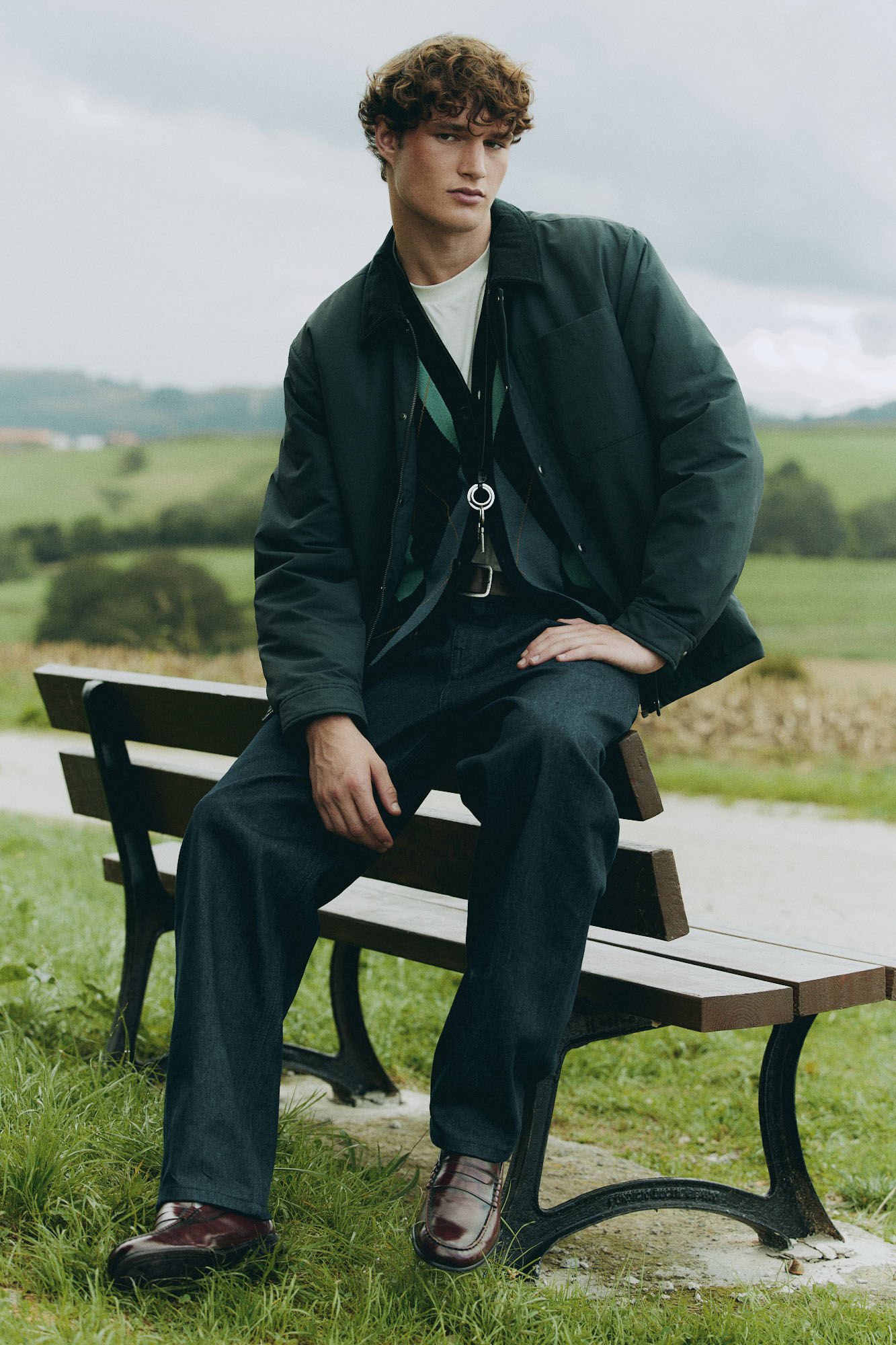 Springfield Short parka with corduroy neck