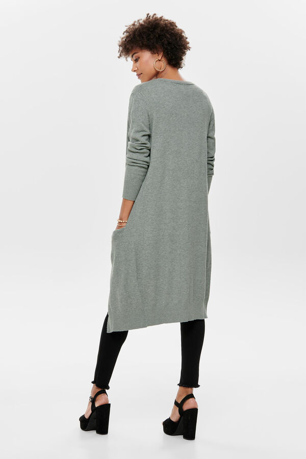 Springfield Long cardigan with pockets green