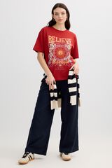 Inside Camiseta oversize rojo