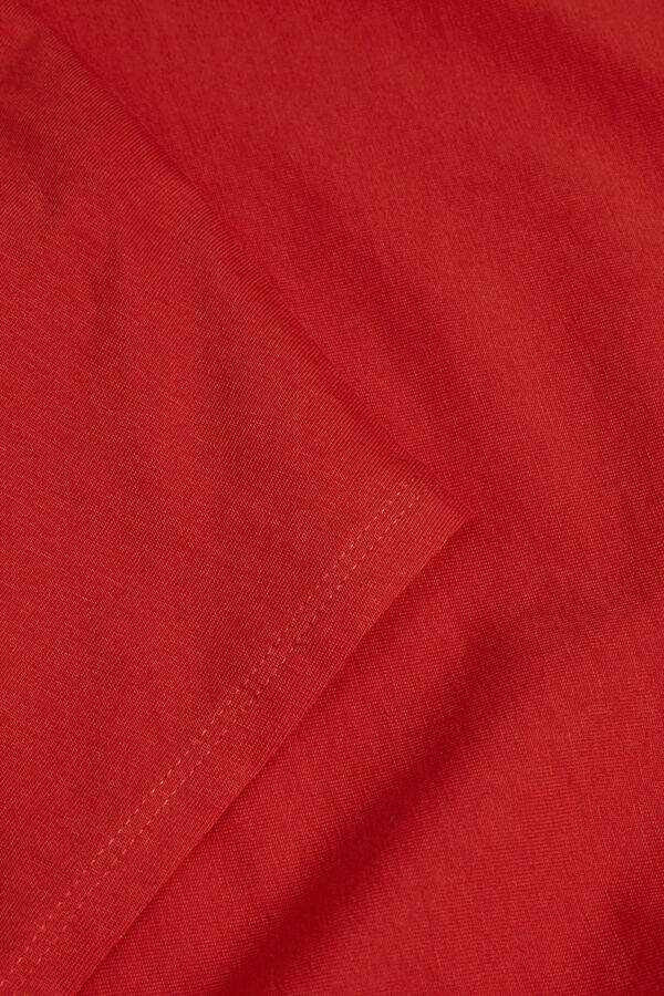 Springfield T-shirt de manga curta oversize vermelho real