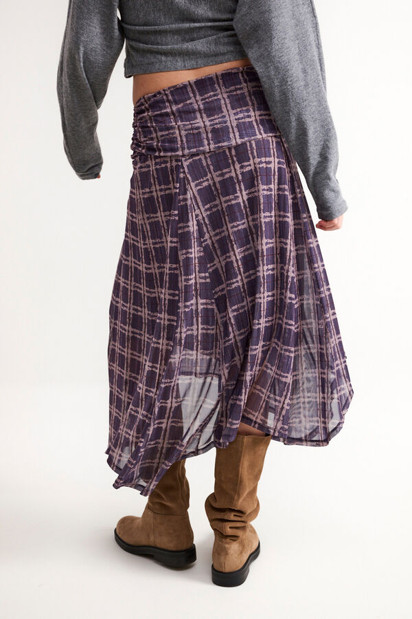 Balmohk Plaid miniskirt rose
