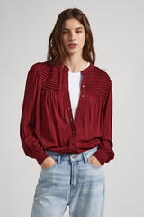 Springfield Blouse with pleated detail red