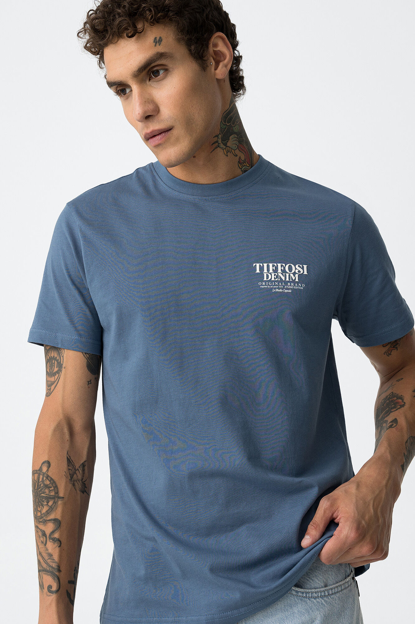Tiffosi T-shirt com estampado de mensagem