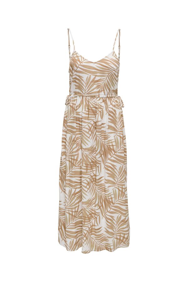 Only Vestido largo de lino blanco