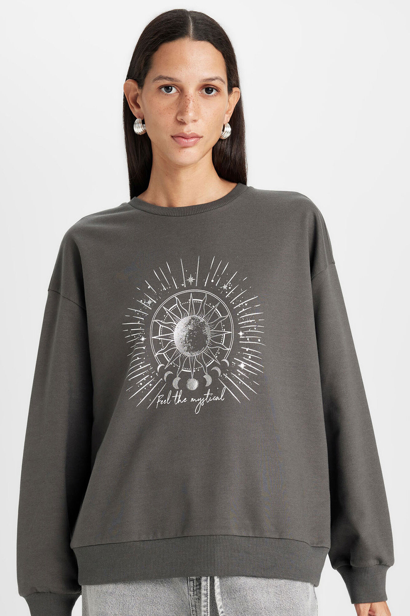 DeFacto Sudadera cuello caja