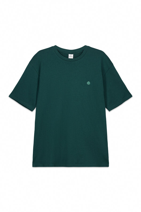 Springfield T-shirt basique logo Springfield vert
