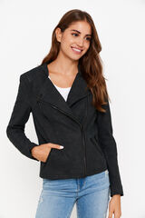 Springfield Women's biker jacket with zip fastening crna