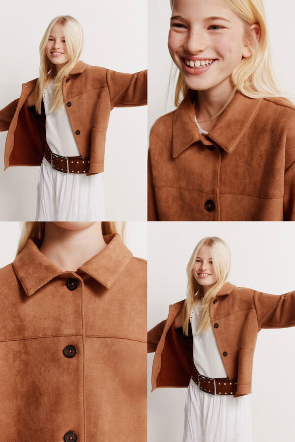 Springfield Kids Chaqueta antelina ni&ntilde;a nude